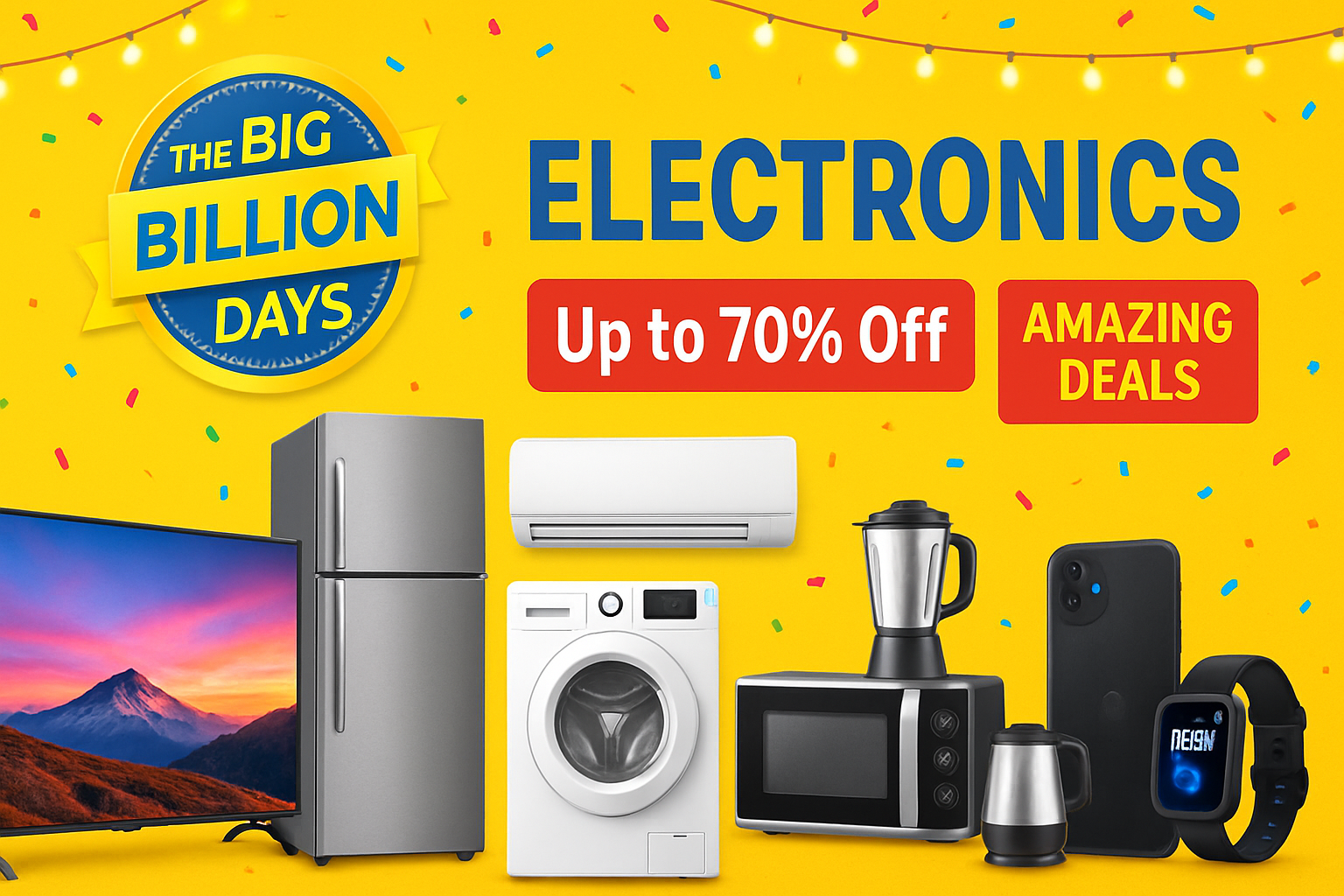 Flipkart Big Billion Days sale offers On Electronics