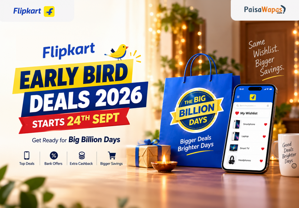 Flipkart-Early-Bird-Deals, Flipkart Big Billion Days Sale